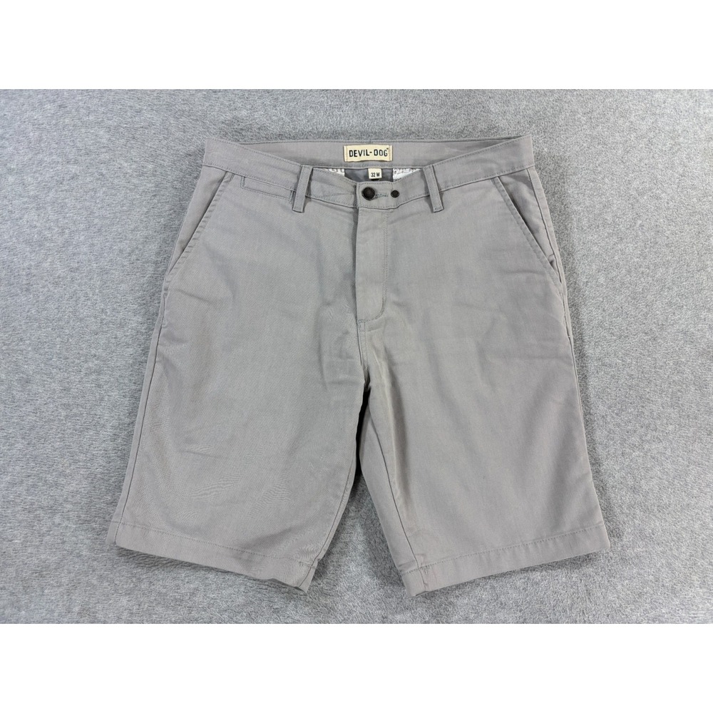 Devil-Dog Dungarees‎ Chino Shorts (Men's 32) Gray - 9"